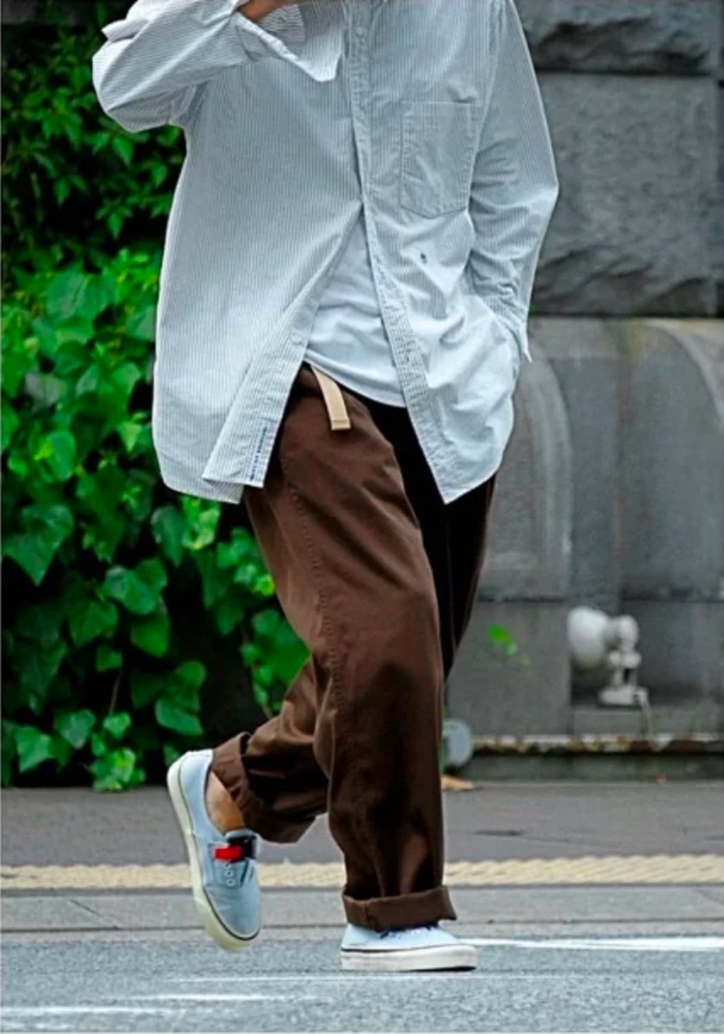 나나미카 블루 스트라이프 셔츠 L(105-110)새제품  상품이미지3