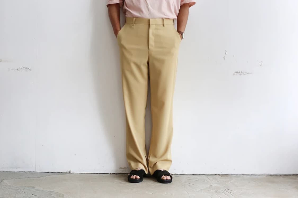 오라리 울도비 슬랙스 옐로우 베이지 상품이미지1