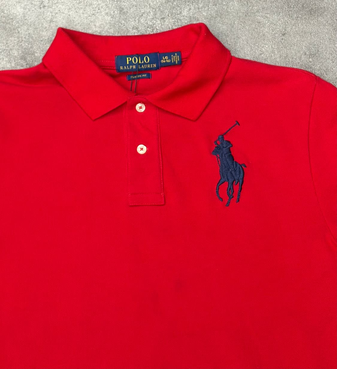 폴로 랄프로렌 빅포니 레드 반팔 카라티 상품이미지2