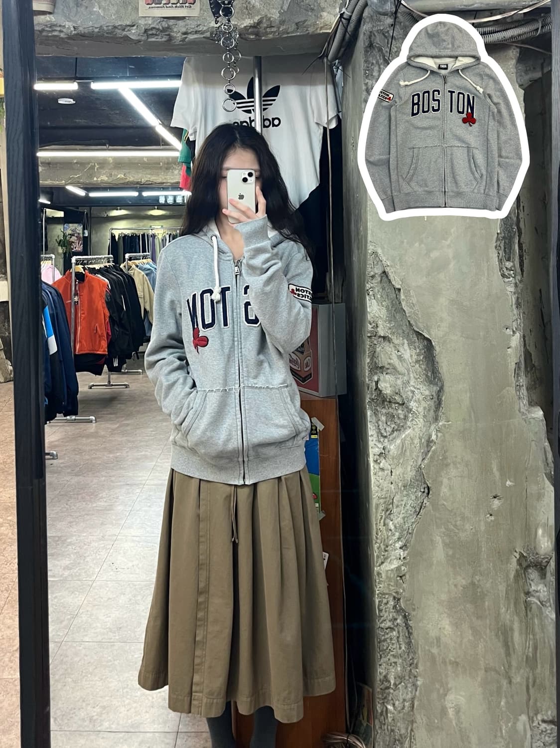 NBA 보스턴 후드집업 그레이 L #csz2857 상품이미지1