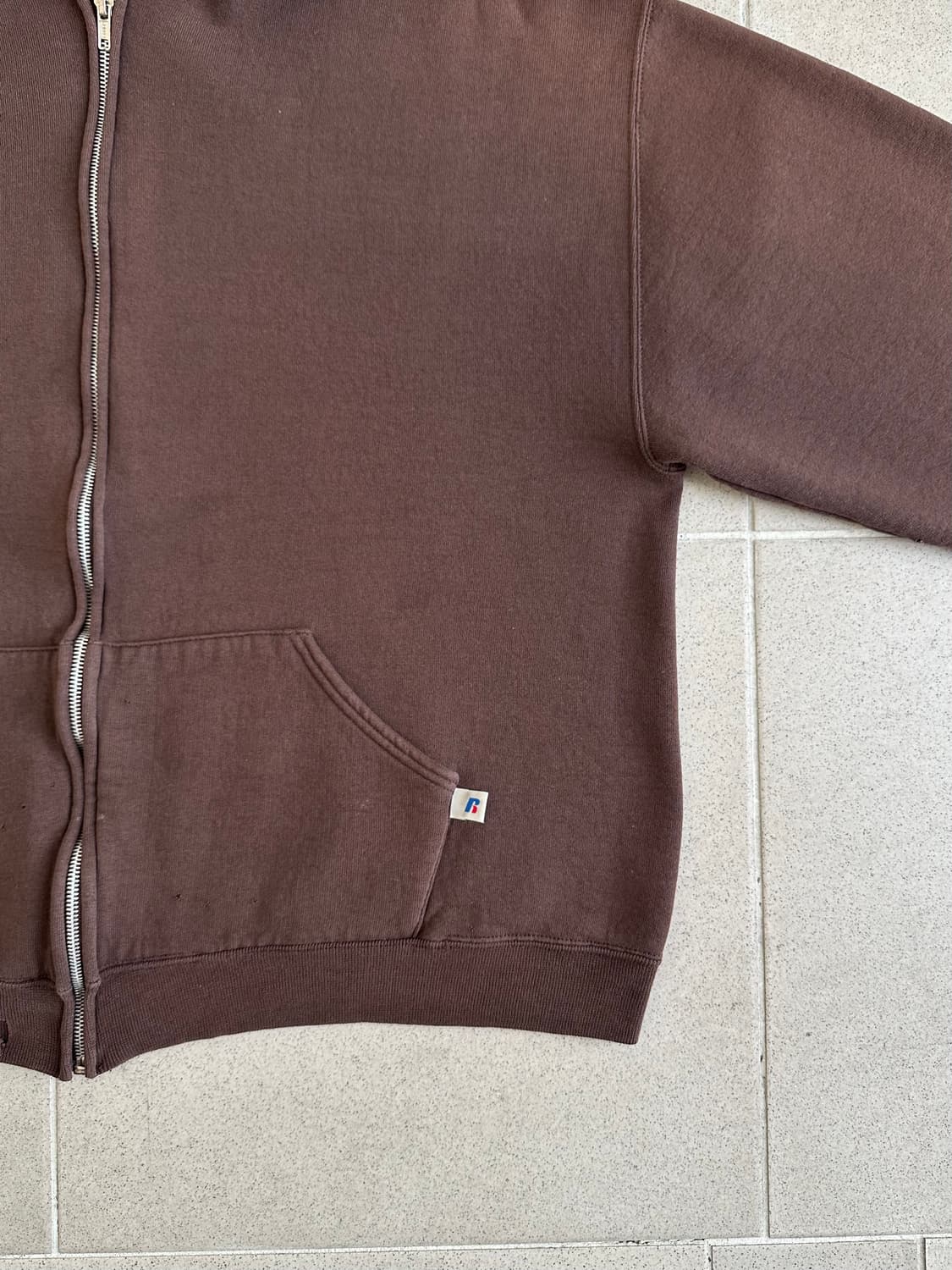 빈티지 러셀 후드집업 브라운 L 상품이미지3