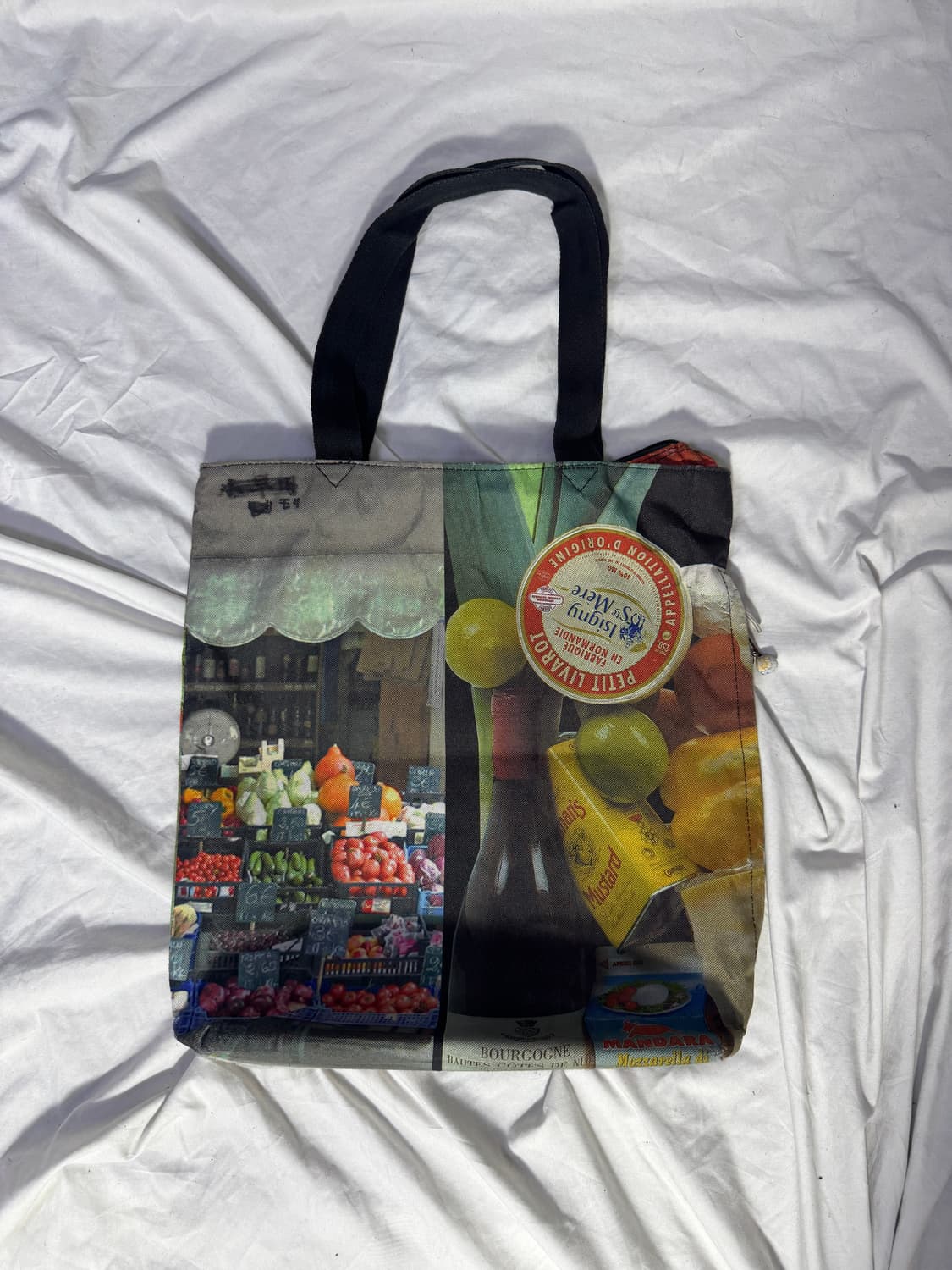 유럽 마켓 그래픽 캔버스 토트백 상품이미지2