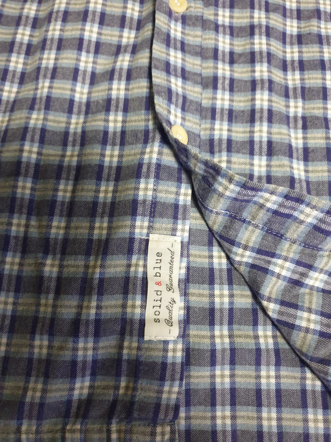 (희귀매물) 솔리드 블루 테일러 워크웨어 코듀로이 엘보패치 체크셔츠(F) 상품이미지3