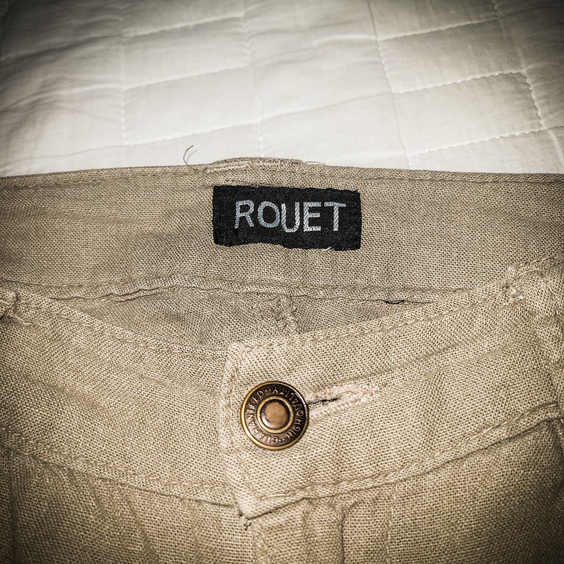 '00s ROUET Zip Linen Flared Pants 상품이미지5