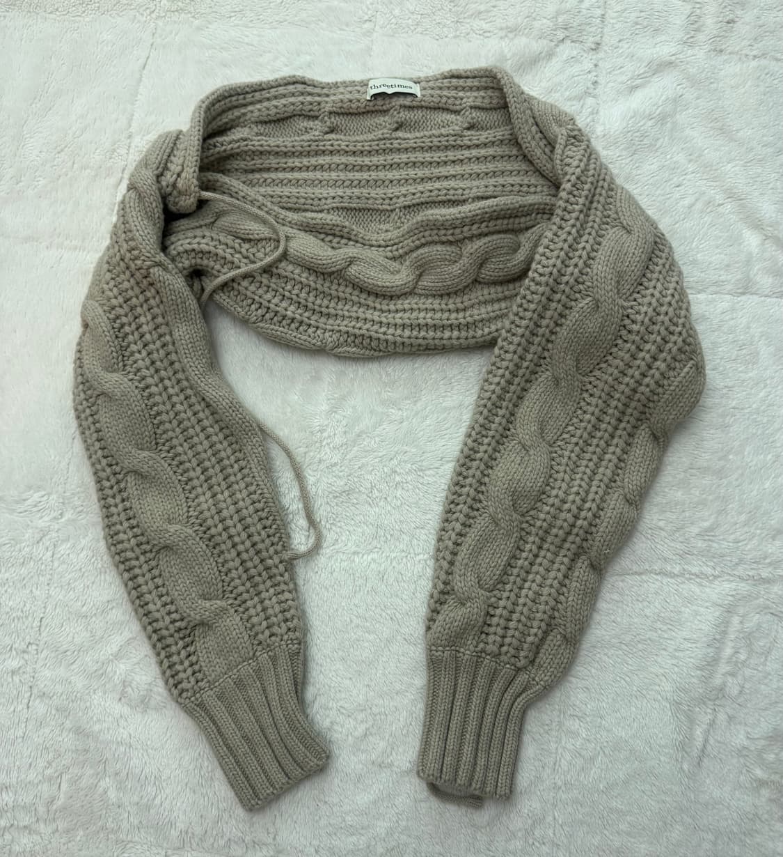 쓰리타임즈 케이블 울 볼레로 상품이미지2