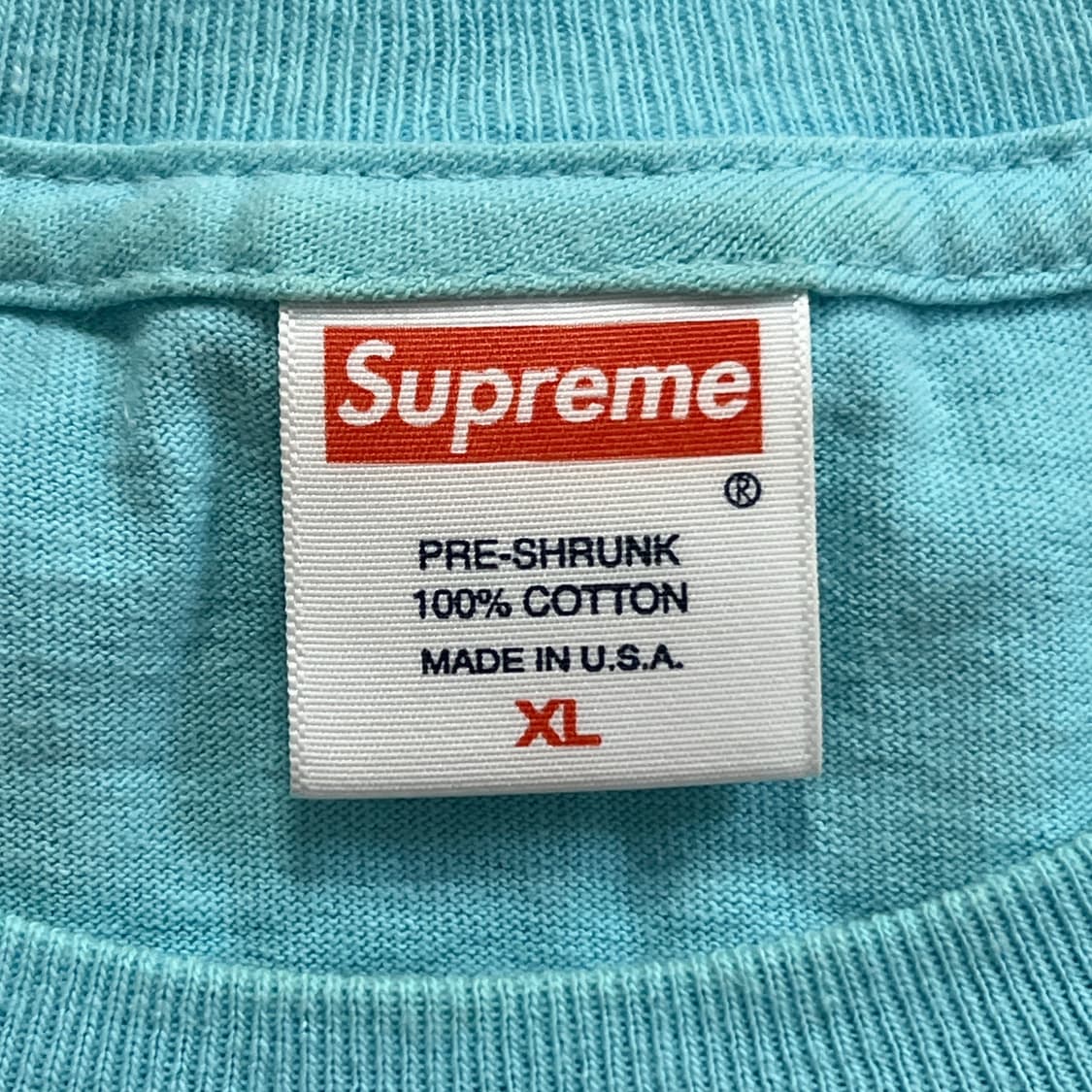 슈프림 2003 스카이블루 박스로고 티셔츠 상품이미지4