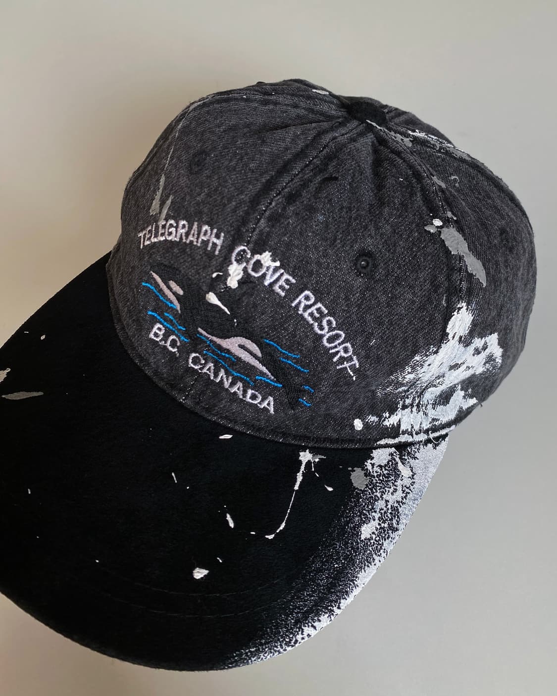 페인팅 투톤 빈티지 볼캡 모자 B 상품이미지4