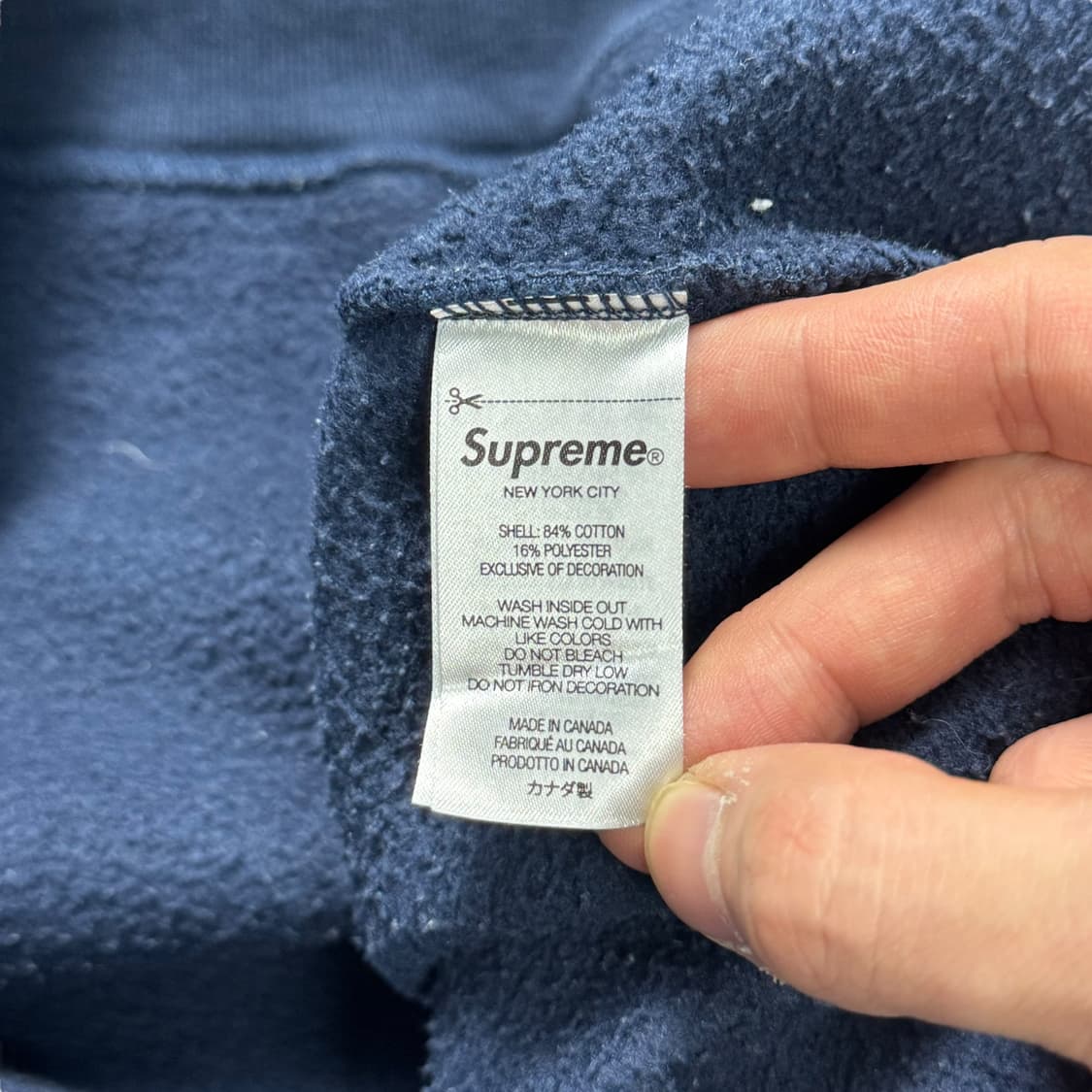 (L) 23fw 슈프림 도쿄샵 스몰박스 후드 스웻셔츠 네이비 상품이미지6