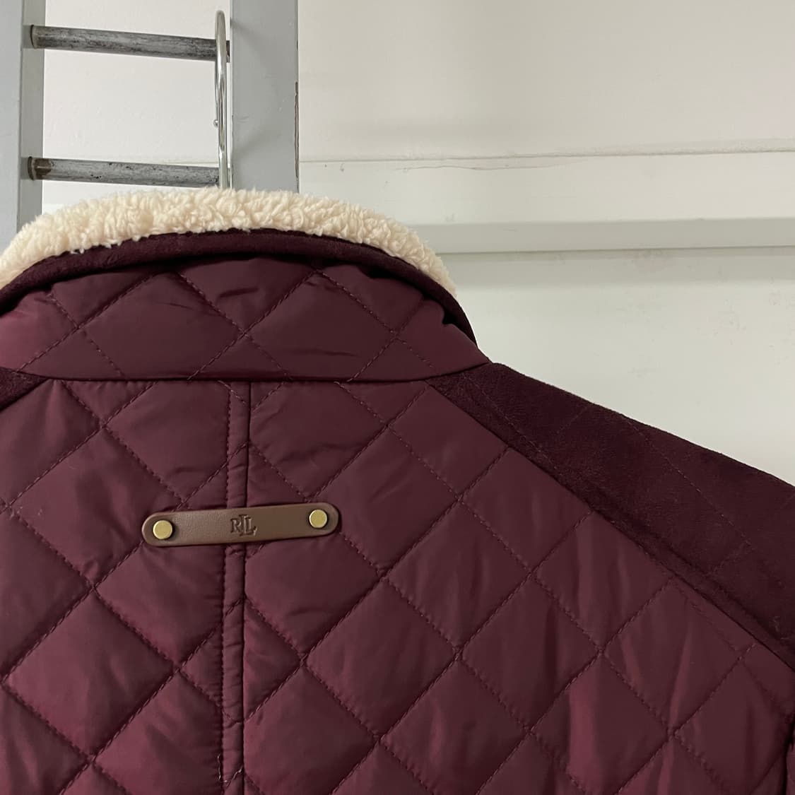 랄프로렌 블랙 라벨 퀄팅 자켓 버건디 XS(W) 상품이미지5