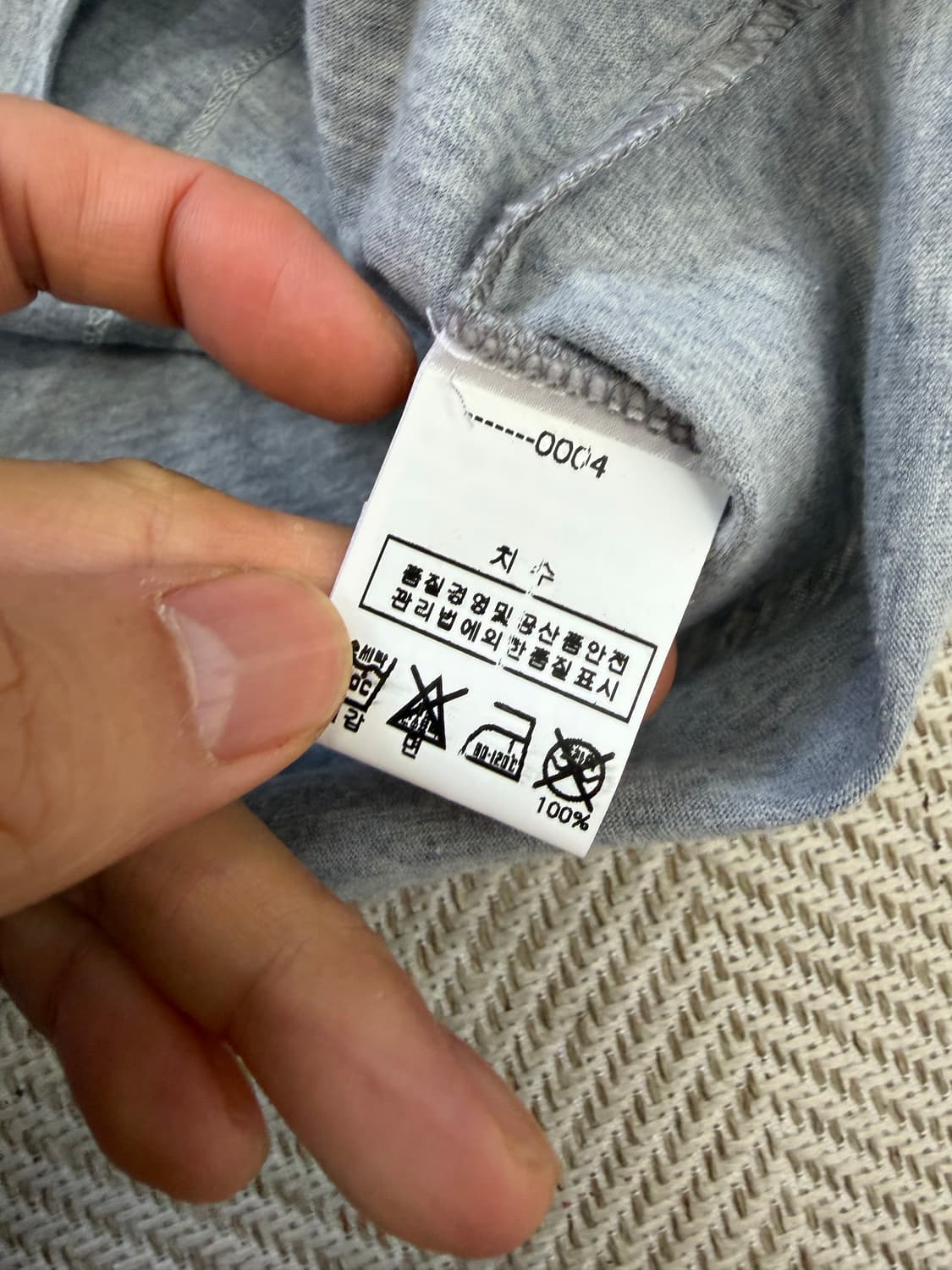 매장판정품) ZUCCA 주카 여성 오버핏 데님 패치 반팔티 4 상품이미지6