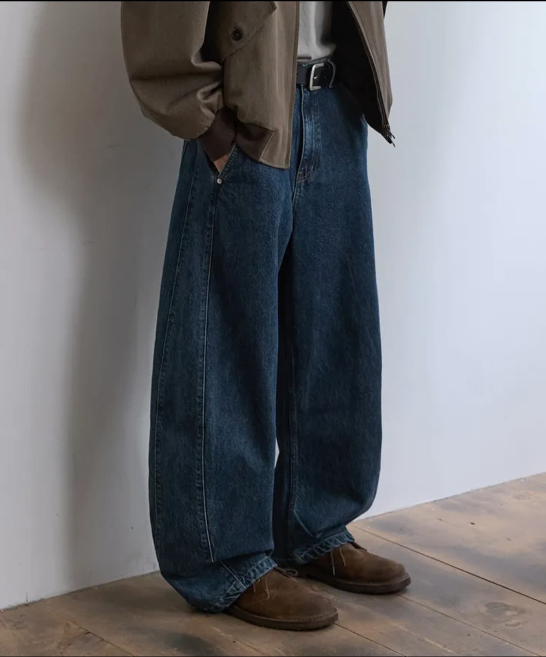 애습 커브드 와이드 데님 L 상품이미지1