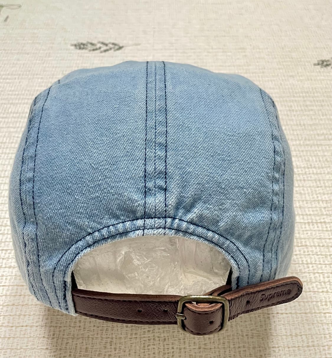 21fw 슈프림 워시드 치노 트윌 캠프캡 데님 상품이미지2