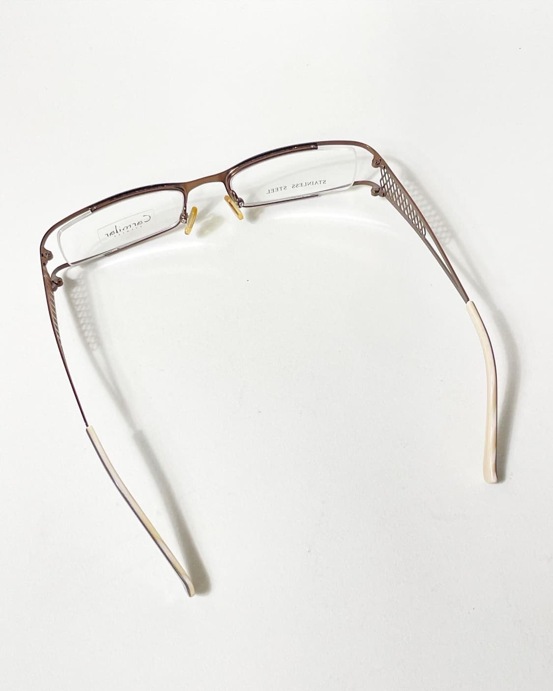 90s 일본제 Carmilar 스퀘어 빈티지 안경 상품이미지5