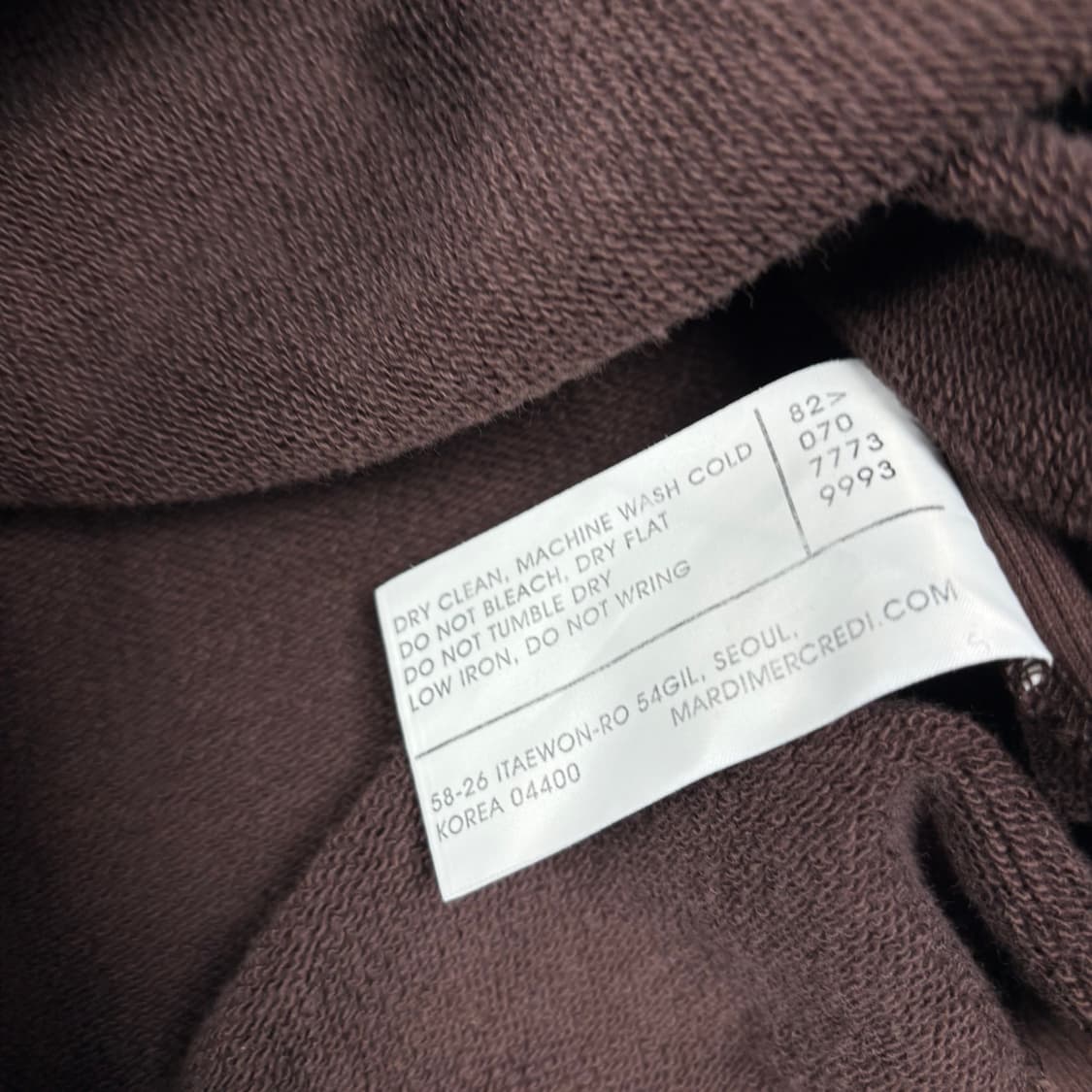 마르디 메크르디 브라운컬러 맨투맨 상품이미지4