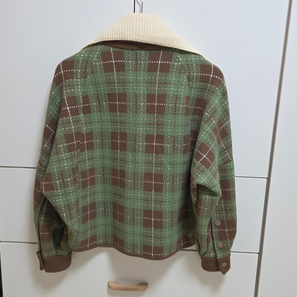 카키브라운 모직 니트자켓 상품이미지2