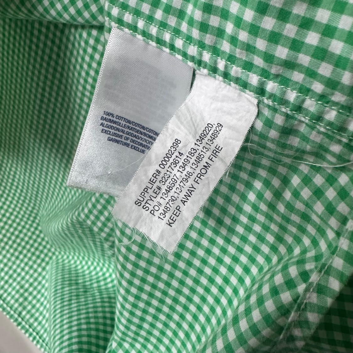 폴로랄프로렌 체크셔츠 그린 XL (18-20) 상품이미지5