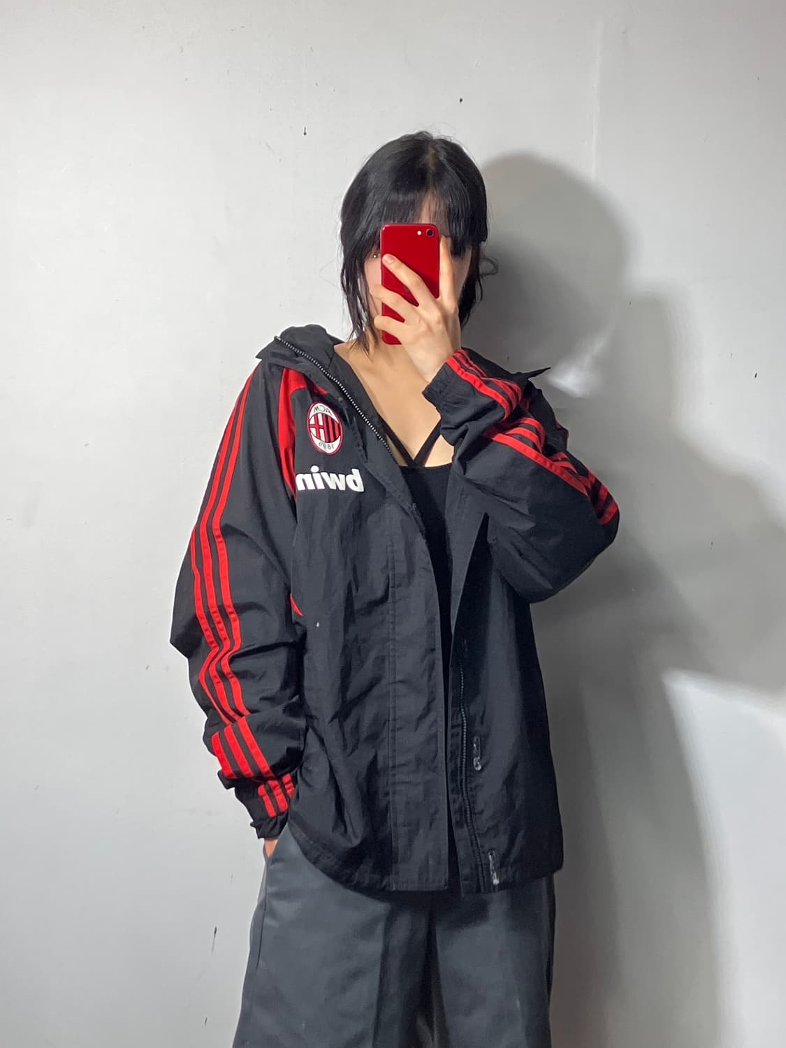 아디다스 Ac밀란 빅로고 바람막이 Xl 상품이미지2