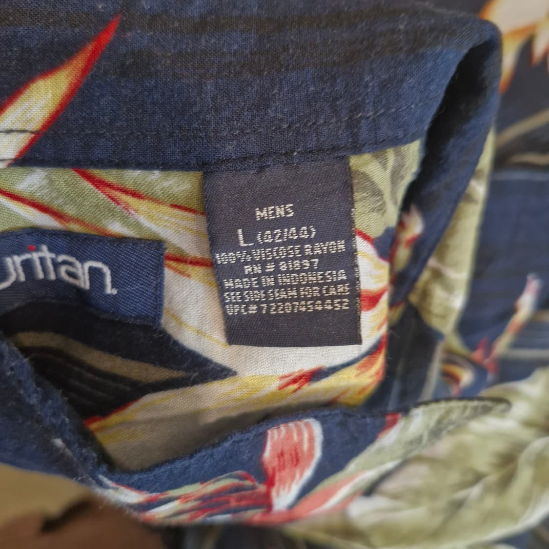 USA 빈티지 Puritan 퓨리탄 하와이안 플로럴 셔츠 XL 상품이미지4