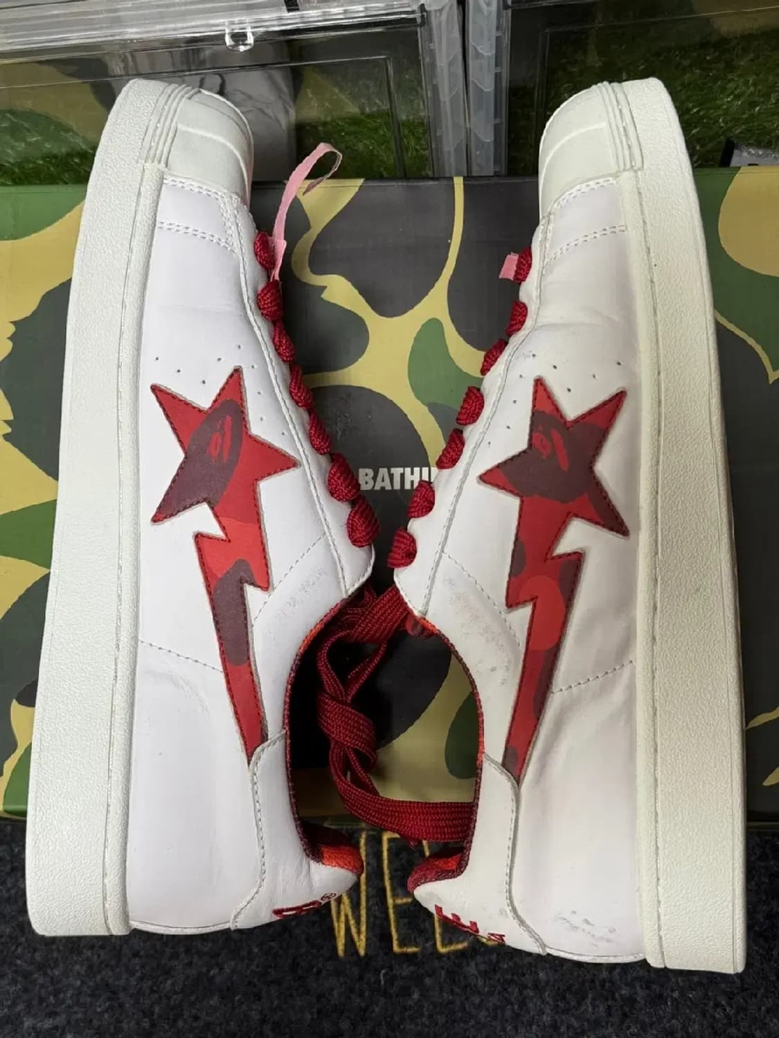 베이프 스컬 스타 레드 신발 275 상품이미지8