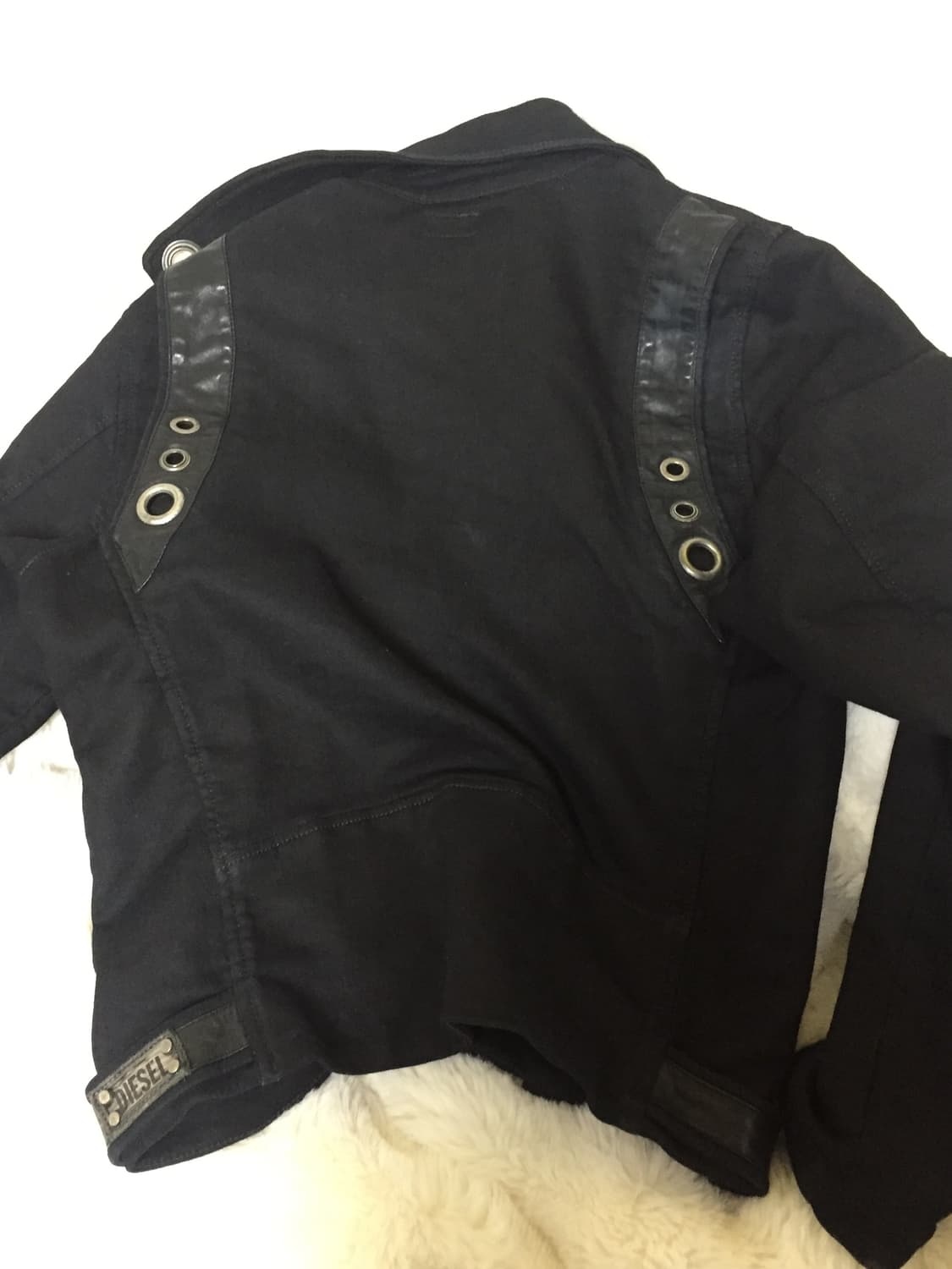 디젤 코튼 블랙 라이더 자켓 상품이미지2