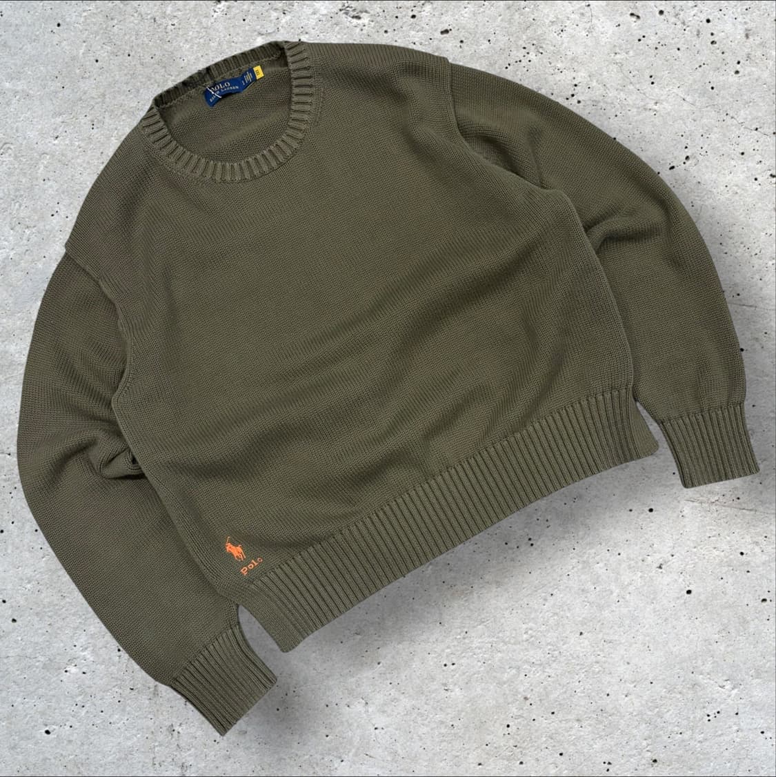 [L] 폴로 랄프로렌 신형 큐알 니트 스웨터 카키 C540 상품이미지1