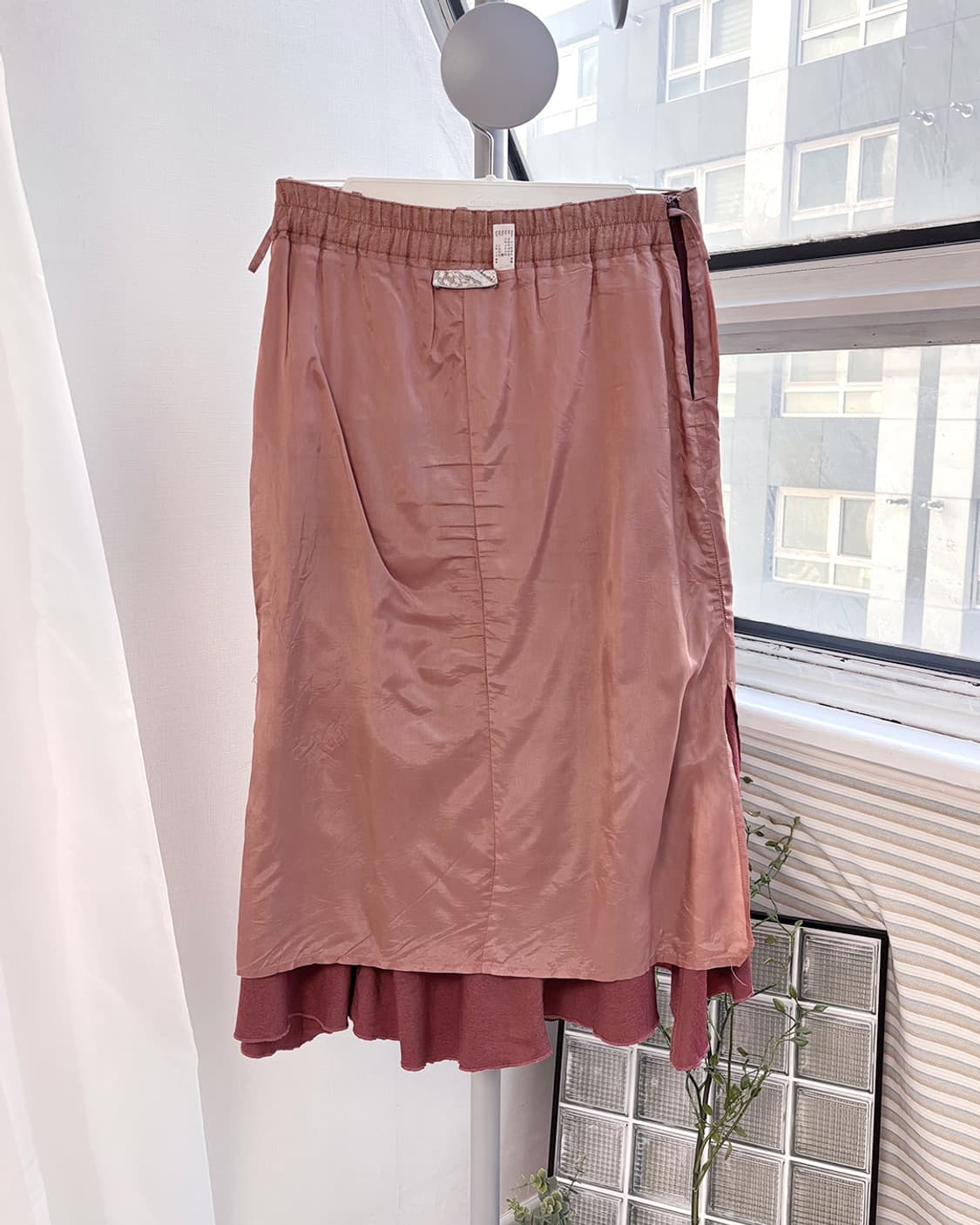 kame indie pink vintage 언발란스 롱 플레어 스커트 상품이미지6