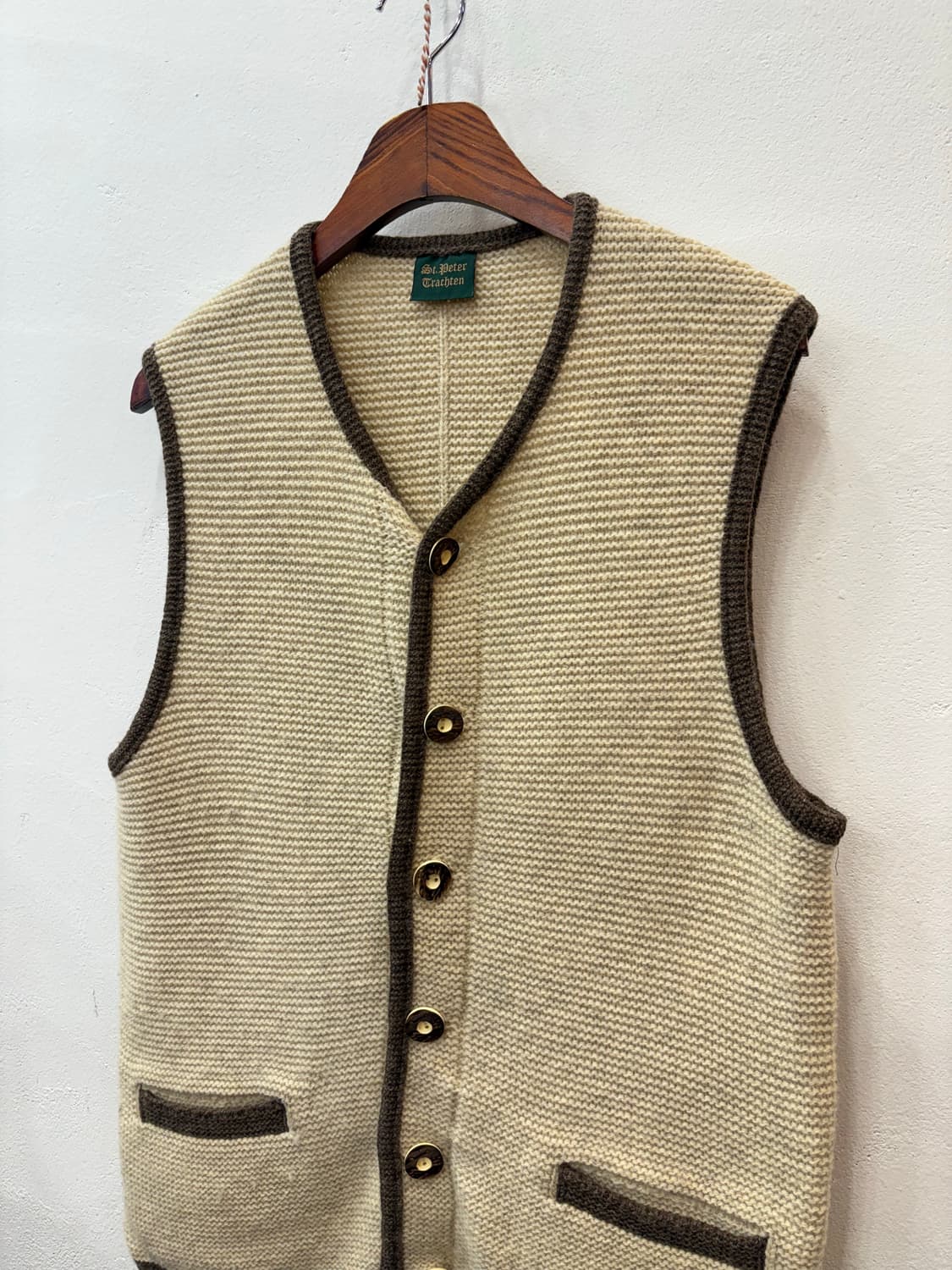 아이보리 울 베스트 상품이미지2