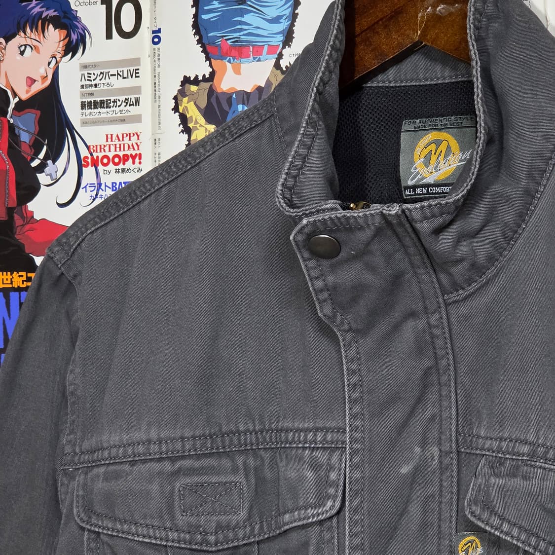 JPN 빈티지 그레이 봄버 코튼 자켓 상품이미지3