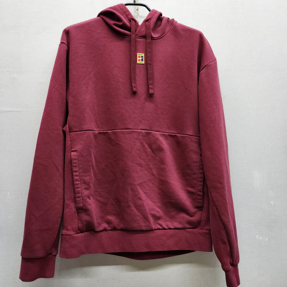 나이키 테니스코트 로고 헤리티지 버건디 후드티 M(L~XL) 상품이미지1