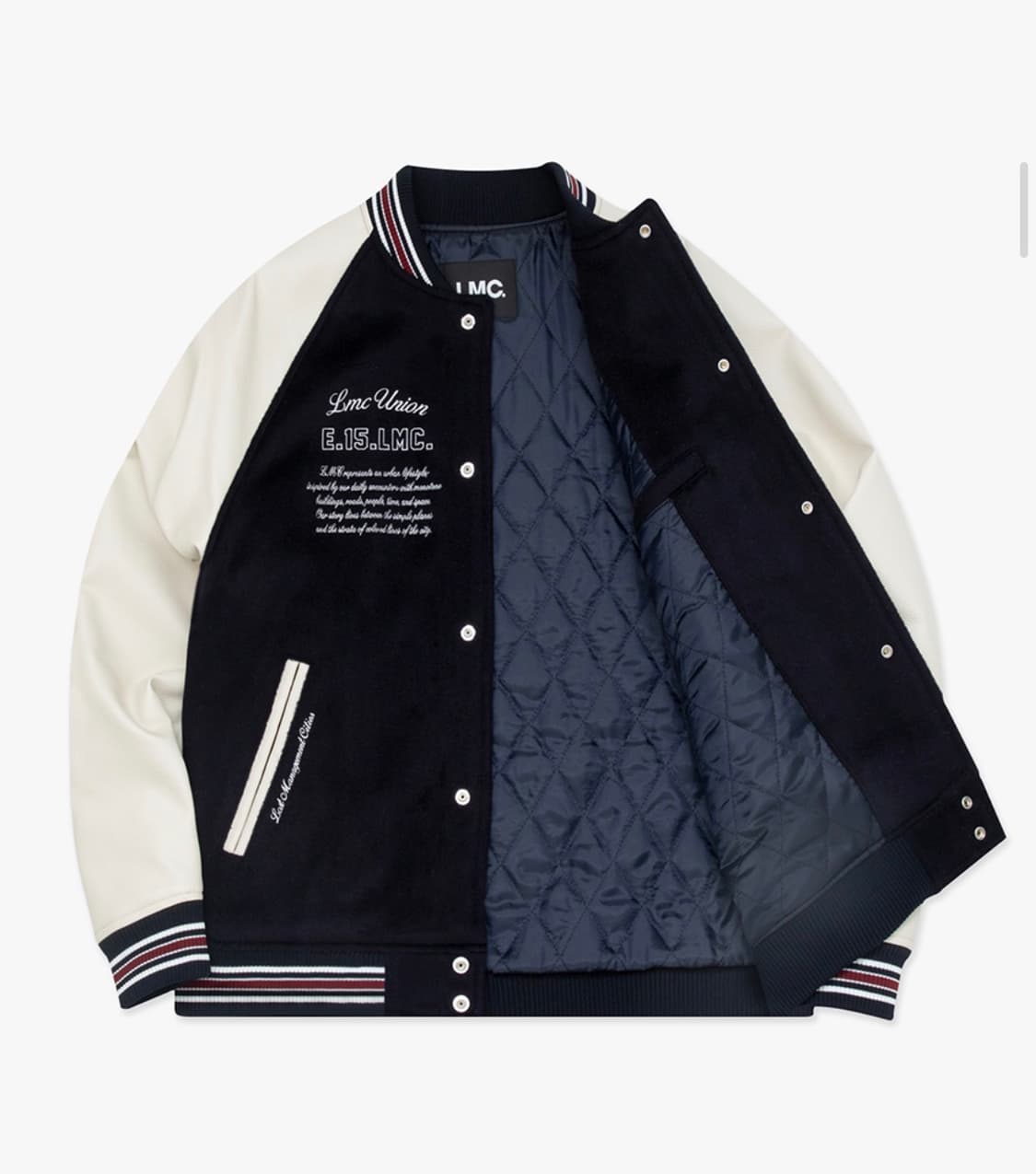 (새상품)LMC 엘엠씨 유니온 엔젤 바시티자켓 블랙 L 상품이미지3