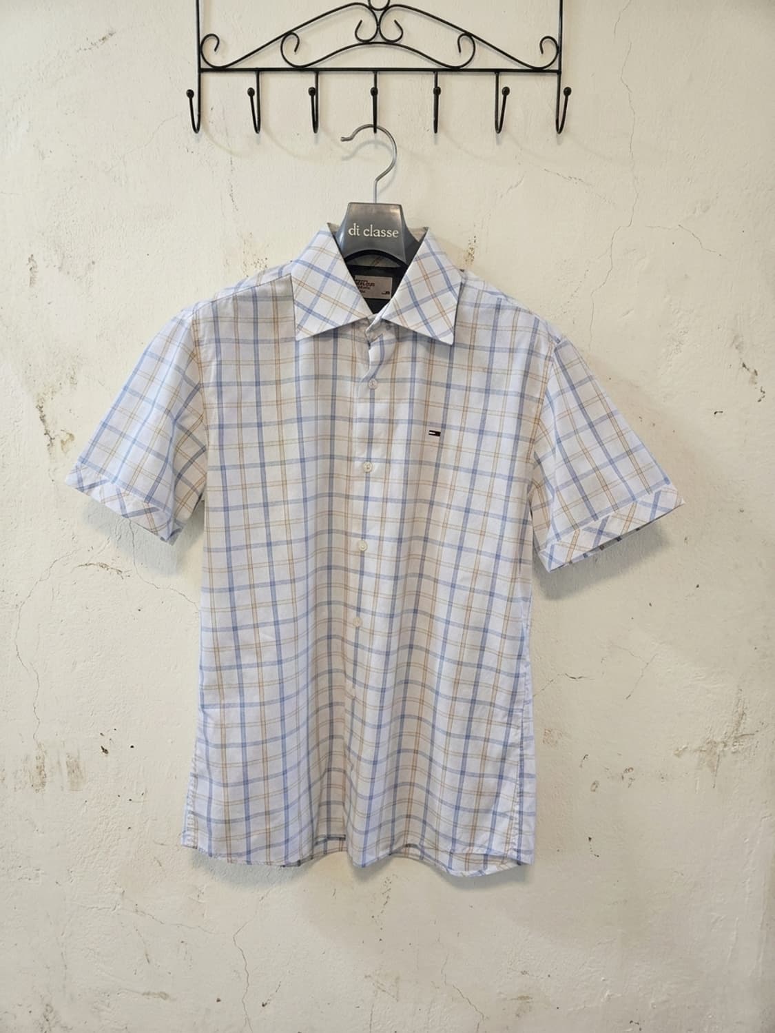 타미힐피거 데님 체크 반팔 셔츠 M 상품이미지1