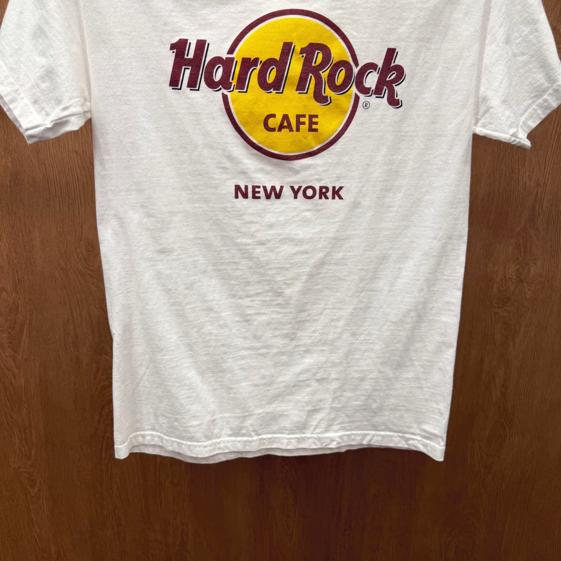 하드 락 카페 라운드넥 반팔 티셔츠 로고 프린팅 디테일 화이트 상품이미지5