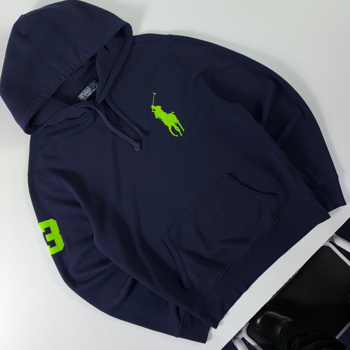 Polo  폴로 랄프로렌 자수 네이비 빅포니 후드티  상품이미지2