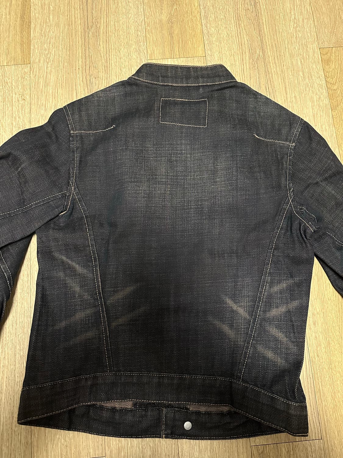 리바이스 00s 걸스핏 흑청 크롭 라이더 자켓 55 상품이미지4