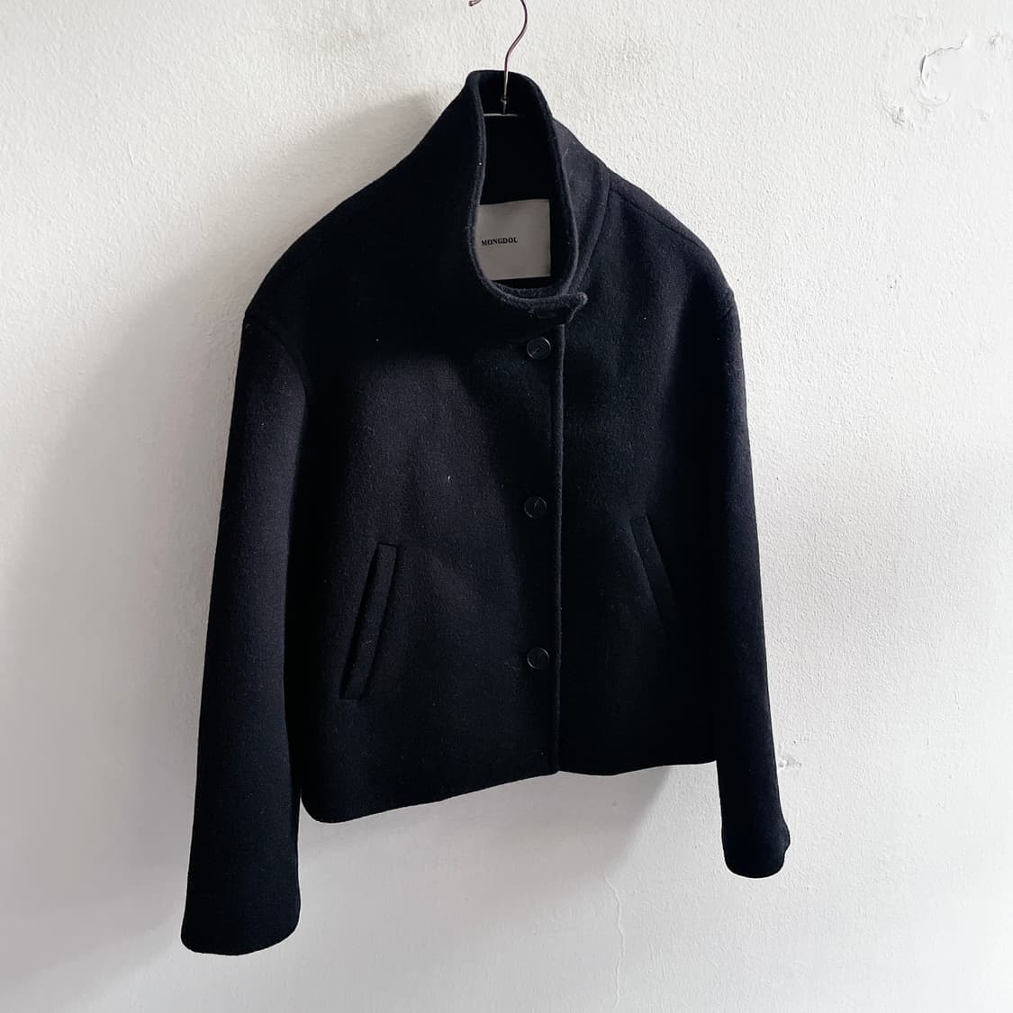 몽돌 하이넥 크롭 코트 상품이미지8