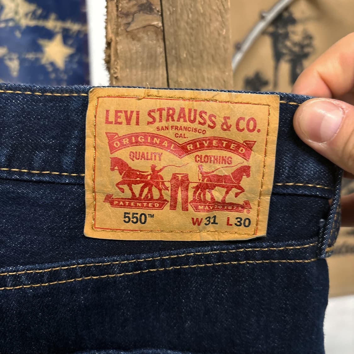 현행 리바이스 550 릴렉스드핏 진청 데님팬츠 N585 상품이미지6