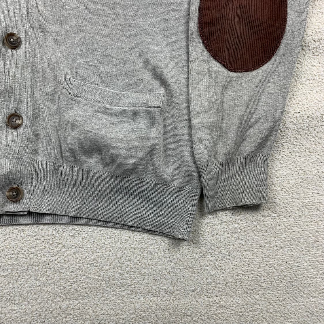 폴로 랄프로렌 포니로고 코듀로이 배색 피마코튼 가디건 그레이  상품이미지6