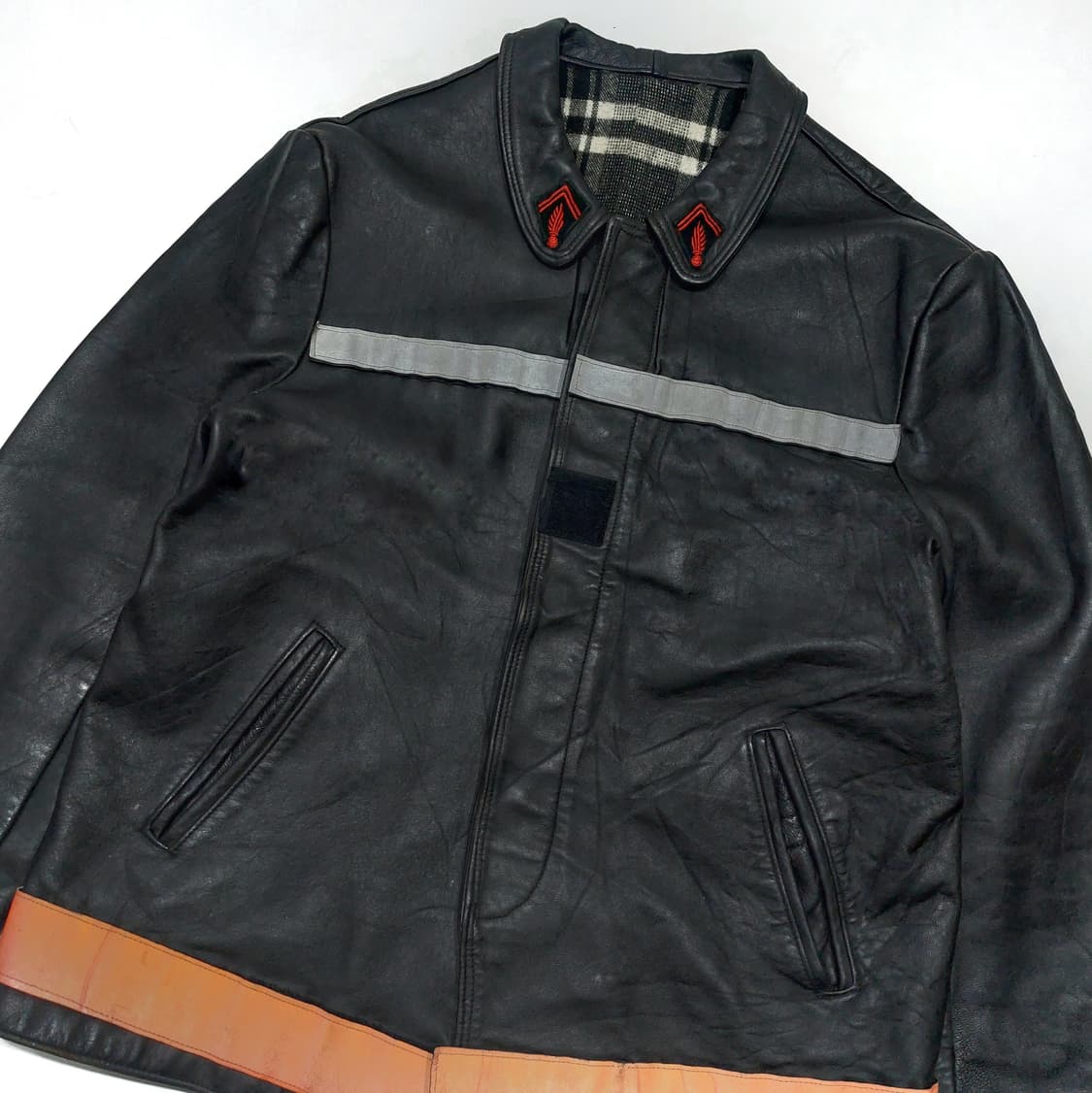 80s 프렌치 파이어맨 가죽 자켓 (100~105) 상품이미지3
