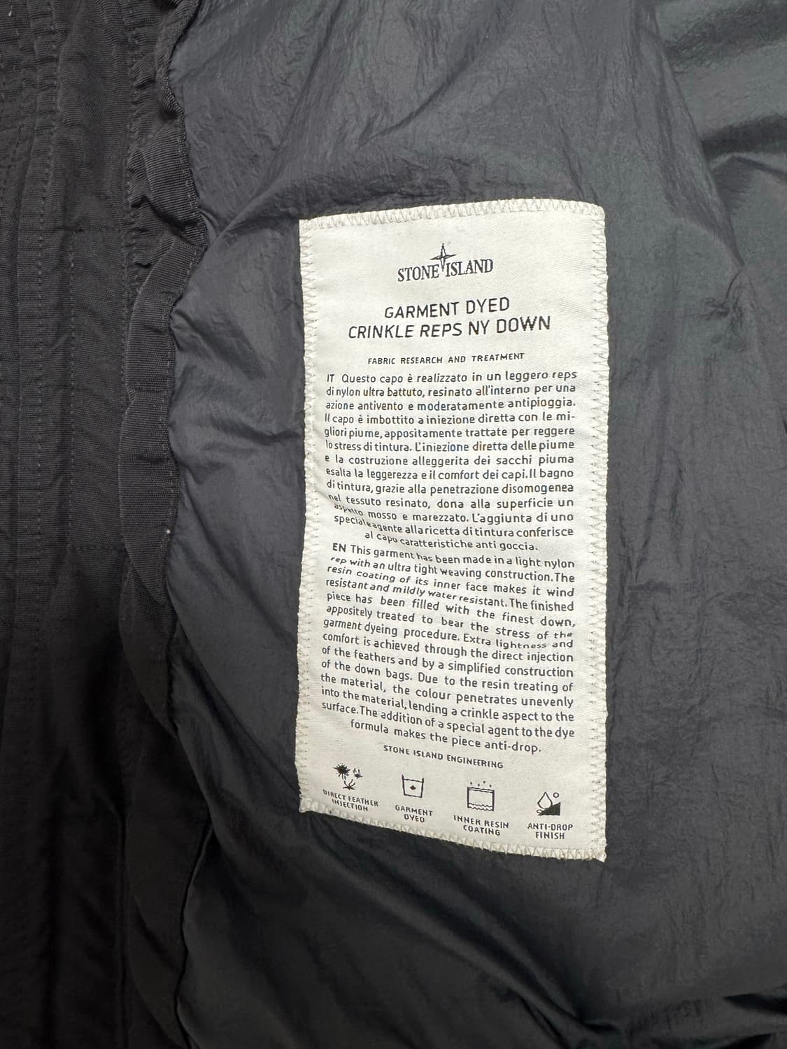 스톤아일랜드 크링클랩스 21fw 패딩 조끼 L사이즈 팝니다. 상품이미지5