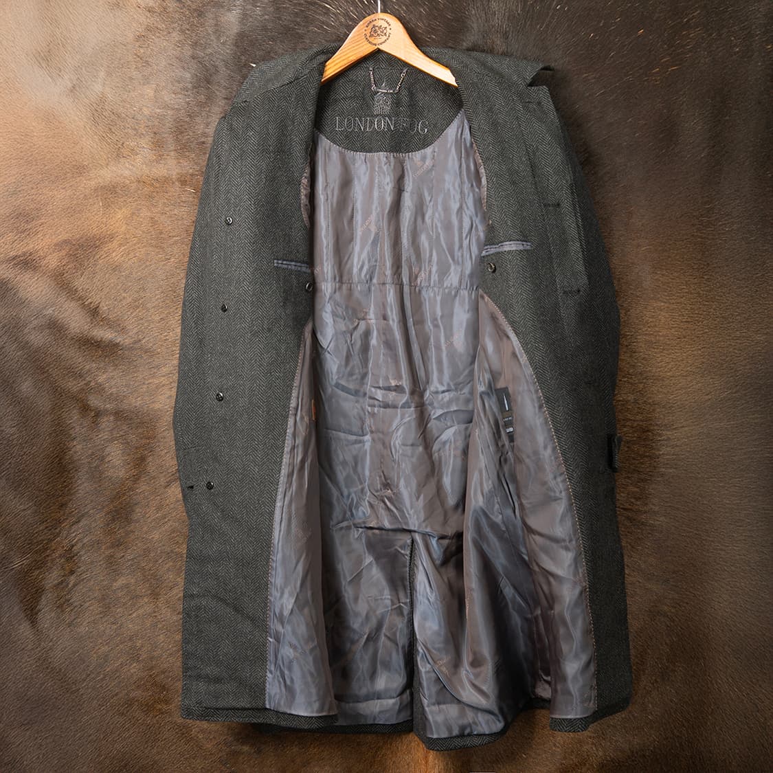 [100] 00s 런던포그 100% 캐시미어 헤링본 발마칸 코트  상품이미지10