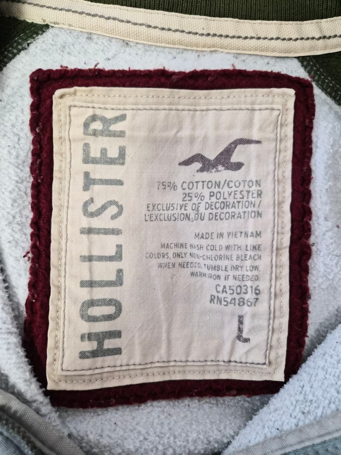 홀리스터 카키 집업 상품이미지4