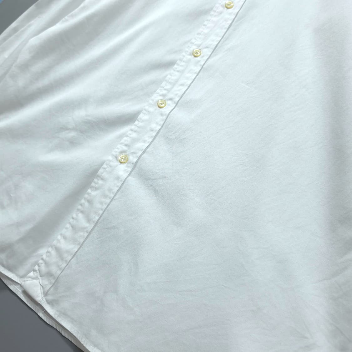 [2XL] 폴로 화이트 클래식 핏 버튼다운 코튼 긴팔셔츠 상품이미지5