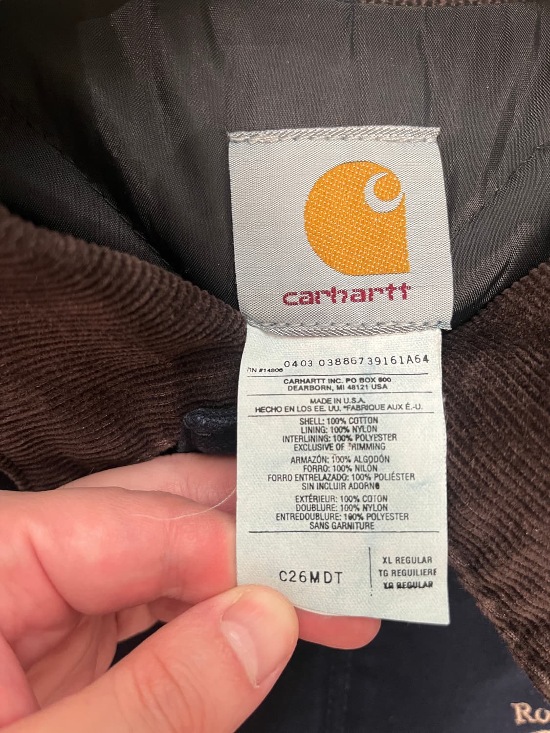 미제 칼하트 c26 네이비 XL 민트급컨디션 상품이미지3