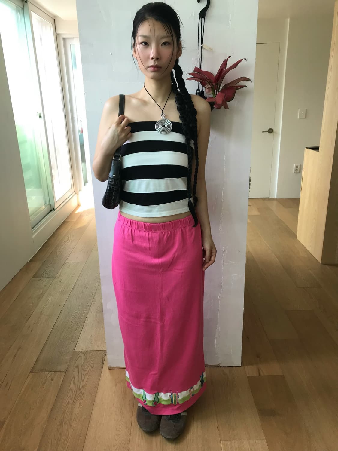 vintage stripe pattern top 상품이미지3