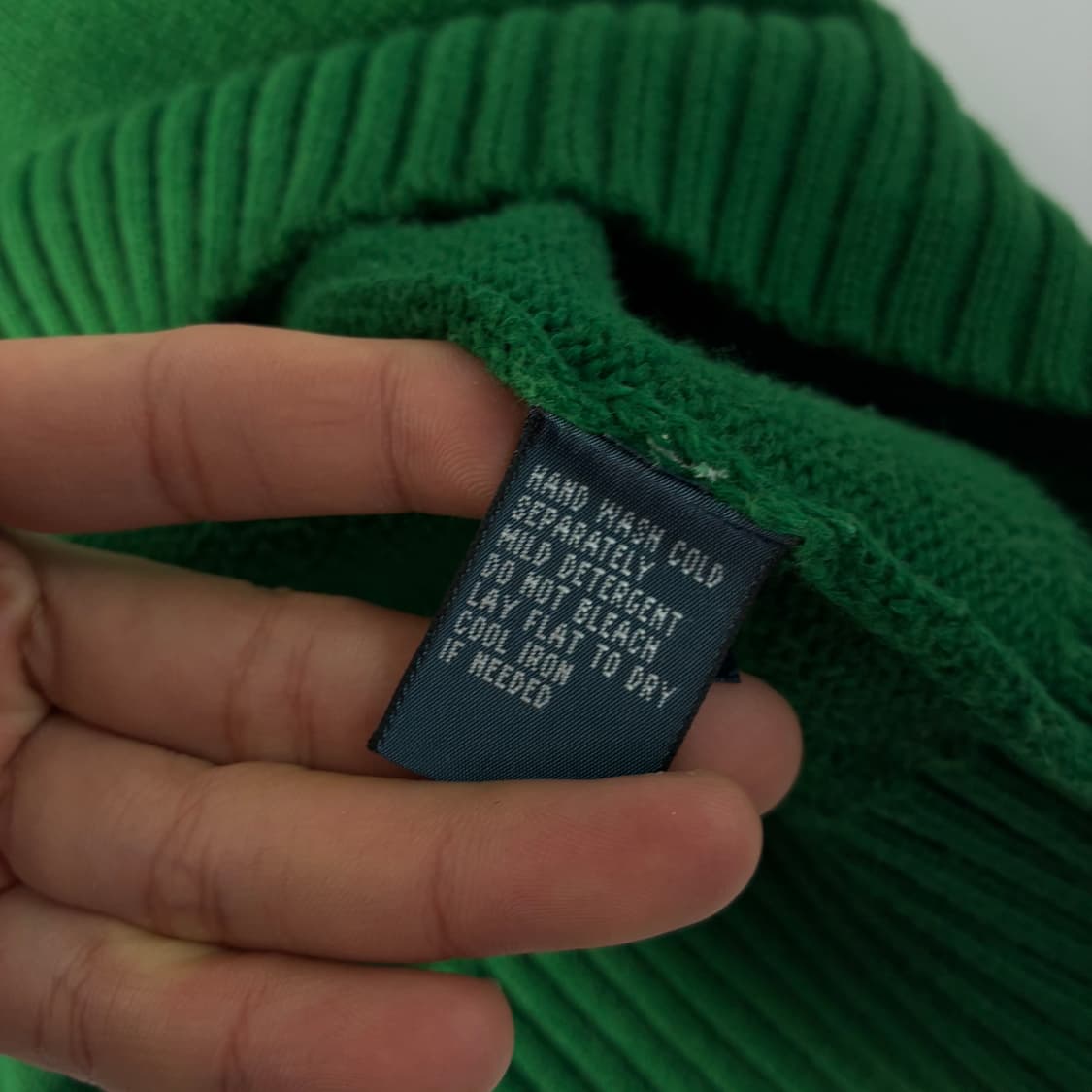 Polo  폴로 랄프로렌 자수 코튼 반집업 그린 니트 상품이미지6