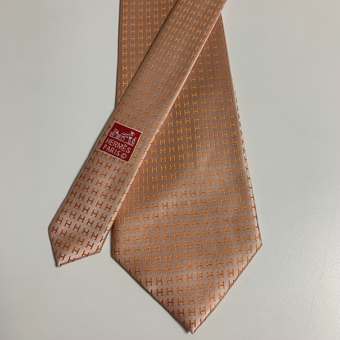 에르메스 H로고플레이 모노그램 프랑스 100실크 명품넥타이 최상급 상품이미지4