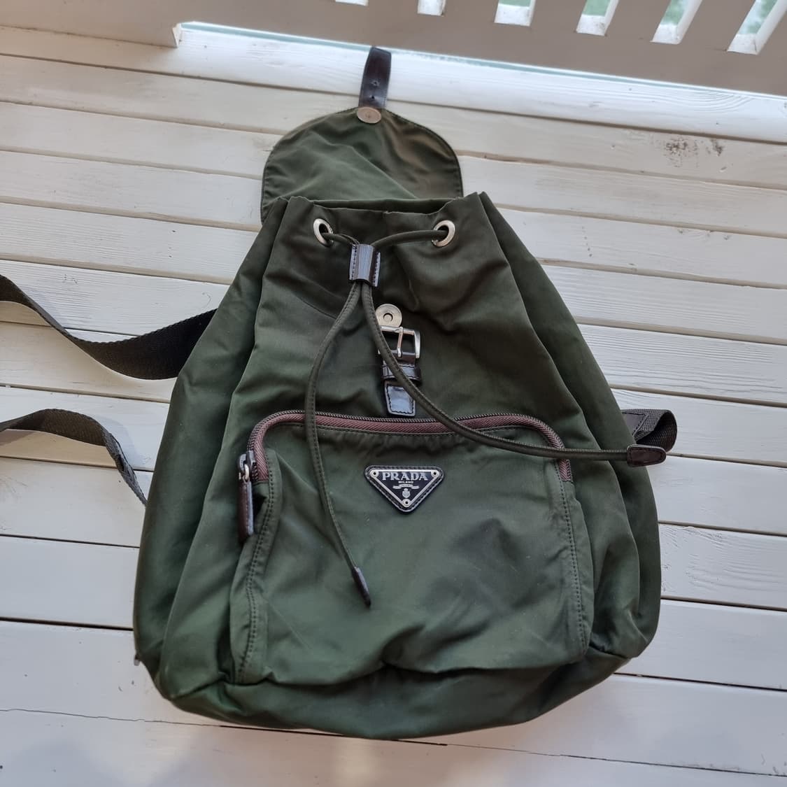 PRADA 프라다 포코노나일론 백팩 카키 상품이미지3