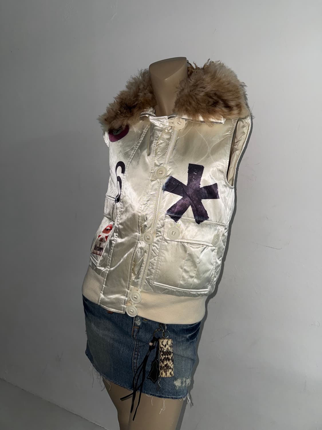 랄프로렌 프린팅 양 퍼카라 패디드 베스트 상품이미지3