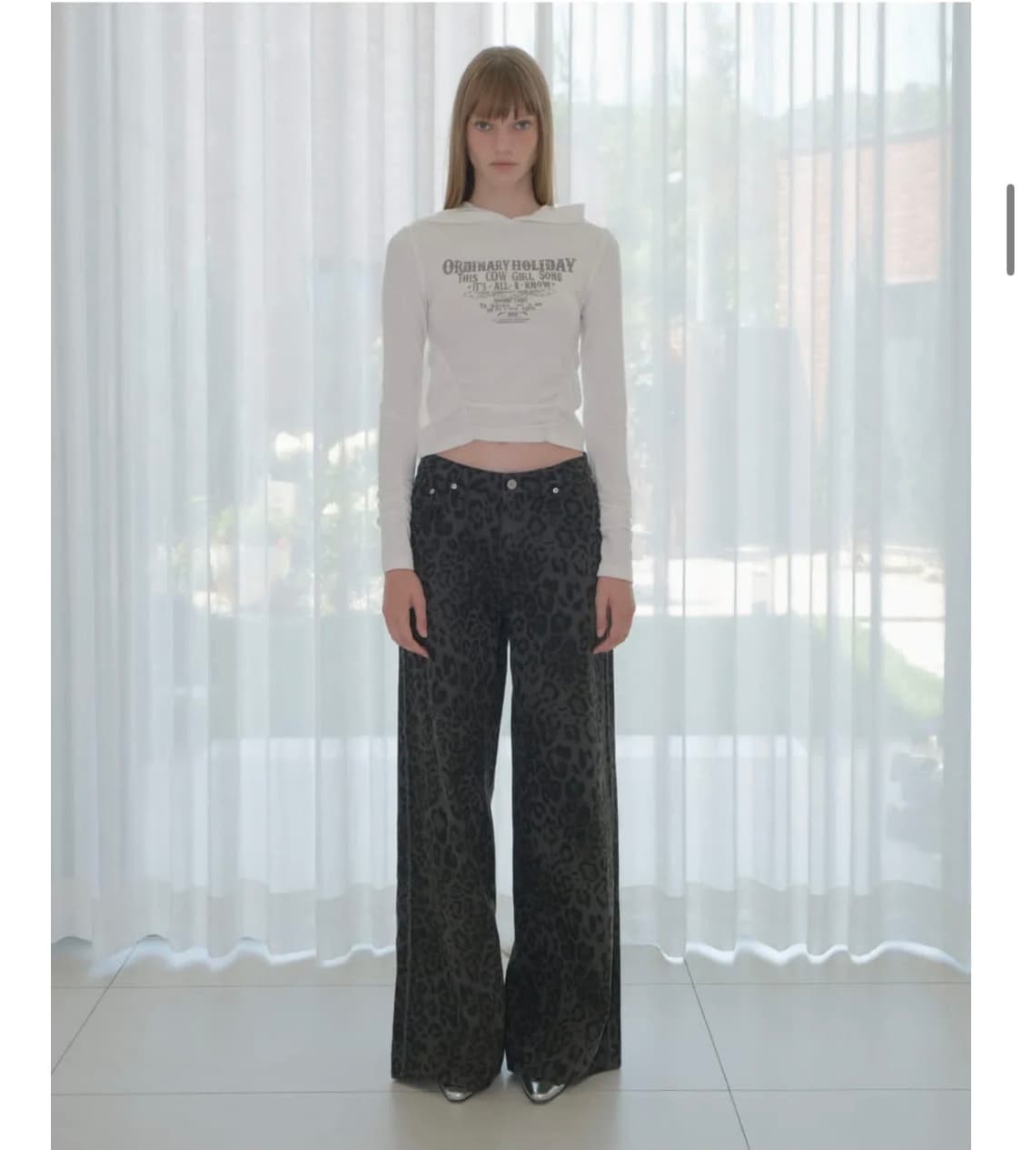 오디너리홀리데이 레오파드 와이드팬츠 상품이미지1