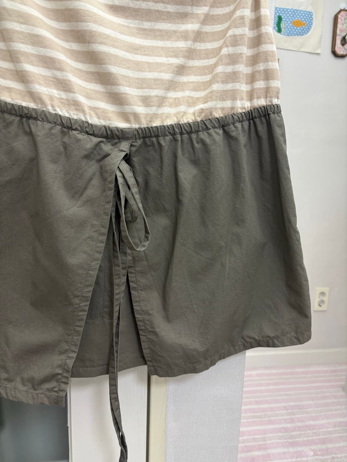 베이지 스트라이프 원피스 상품이미지7